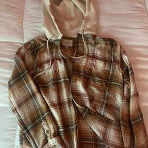 American Eagle hooded flannel